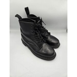 Dr. Martens Air Wair 1460 Black Smooth Leather Boots, Size 8‎ US Men, 9 US Women